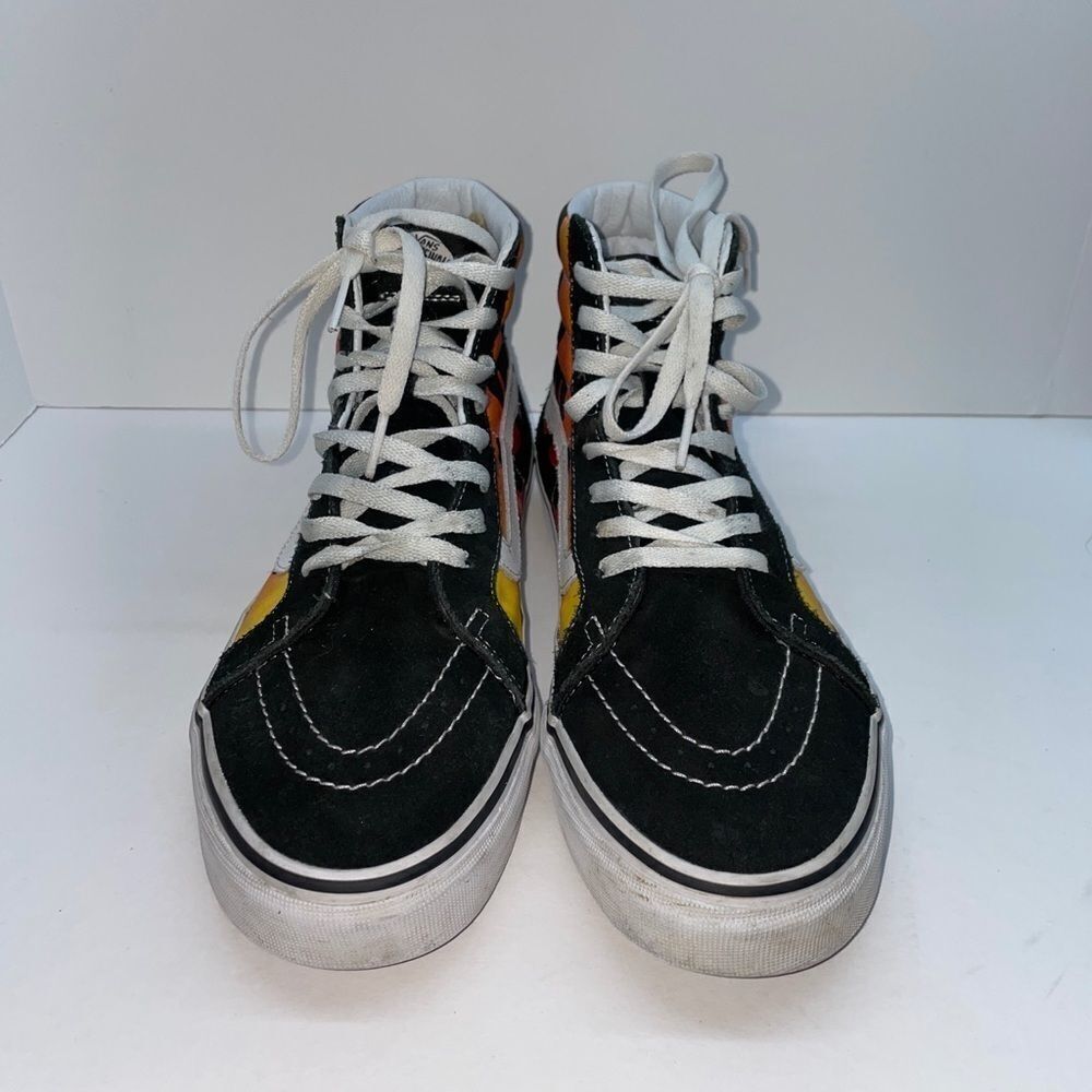 Vans FLAME SK8-Hi Reissue Shoes Flames Fire Men’s SZ 10‎ US Pre-Owned Condition